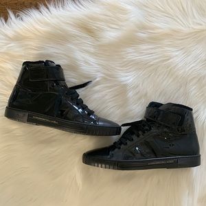 Alessandro Dell’acqua Black Mens Sneakers
